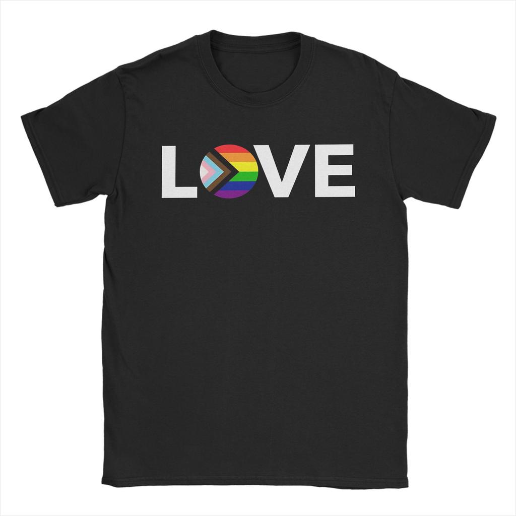 Unisex Unisex Rainbow Sunflower Love Is Love T Shirts Lgbt Gay Lesbian Pride Cotton Tops Unique Round Neck Tees Adult Tshirt