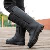 Men's Waterproof Non-Slip High-Top Rubber Rain Boots for Fishing and Car Wash
