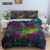 Duvet Cover Colorful Starry Bedding Set Outer Space Comforter Cover Sky Light Printed Bedspread for Kids