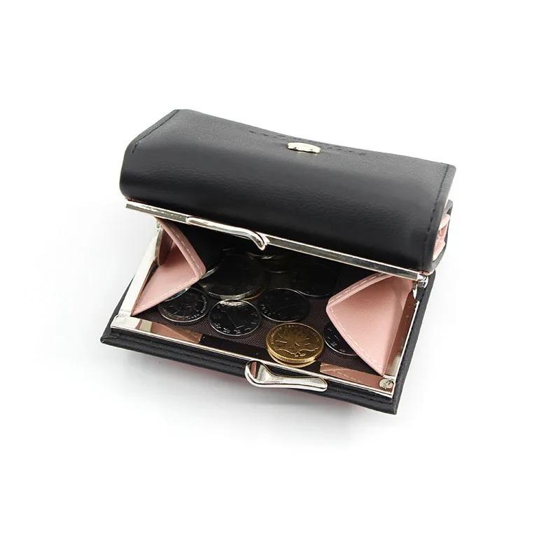 New Mini Short Women Wallets High Quality Coin Pocket Luxury Female Purses Card Holder Photo Holder Cute Cartoon Wallet Girls