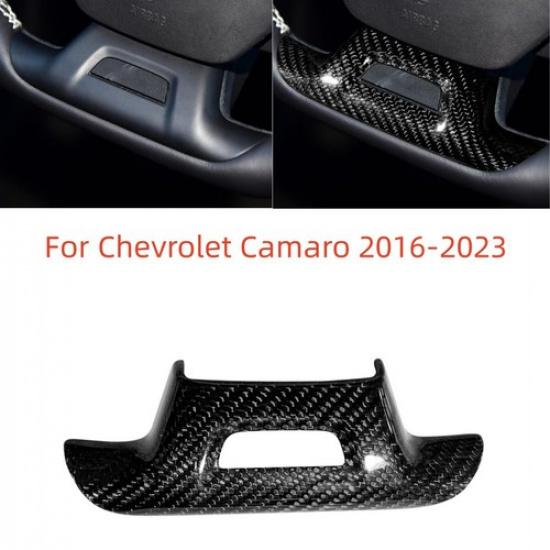 Carbon Fiber Look Steering Wheel Lower Cover Trim For Chevrolet Camaro 2016-