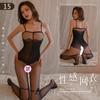 Erotic Underwear One-piece Silk, Sexy Suspender Perspective Open-file Free One-piece Stockings