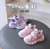 Girls Light Up Sneakers 1-3 Years Soft Sole Breathable Leather Toddler Shoes for Spring Autumn Casual Walking