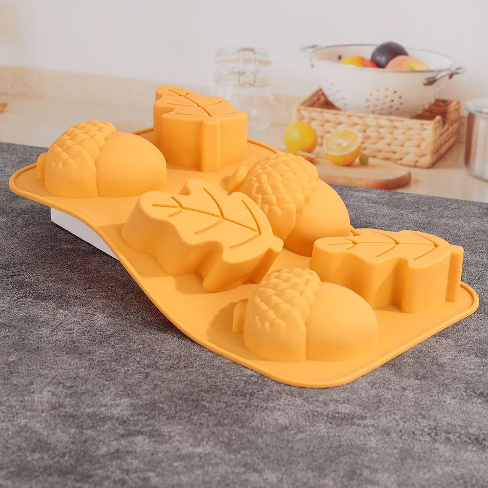 Leaves Nuts Pattern Baking Mold Easy Demoulding Halloween Decoration  Soap