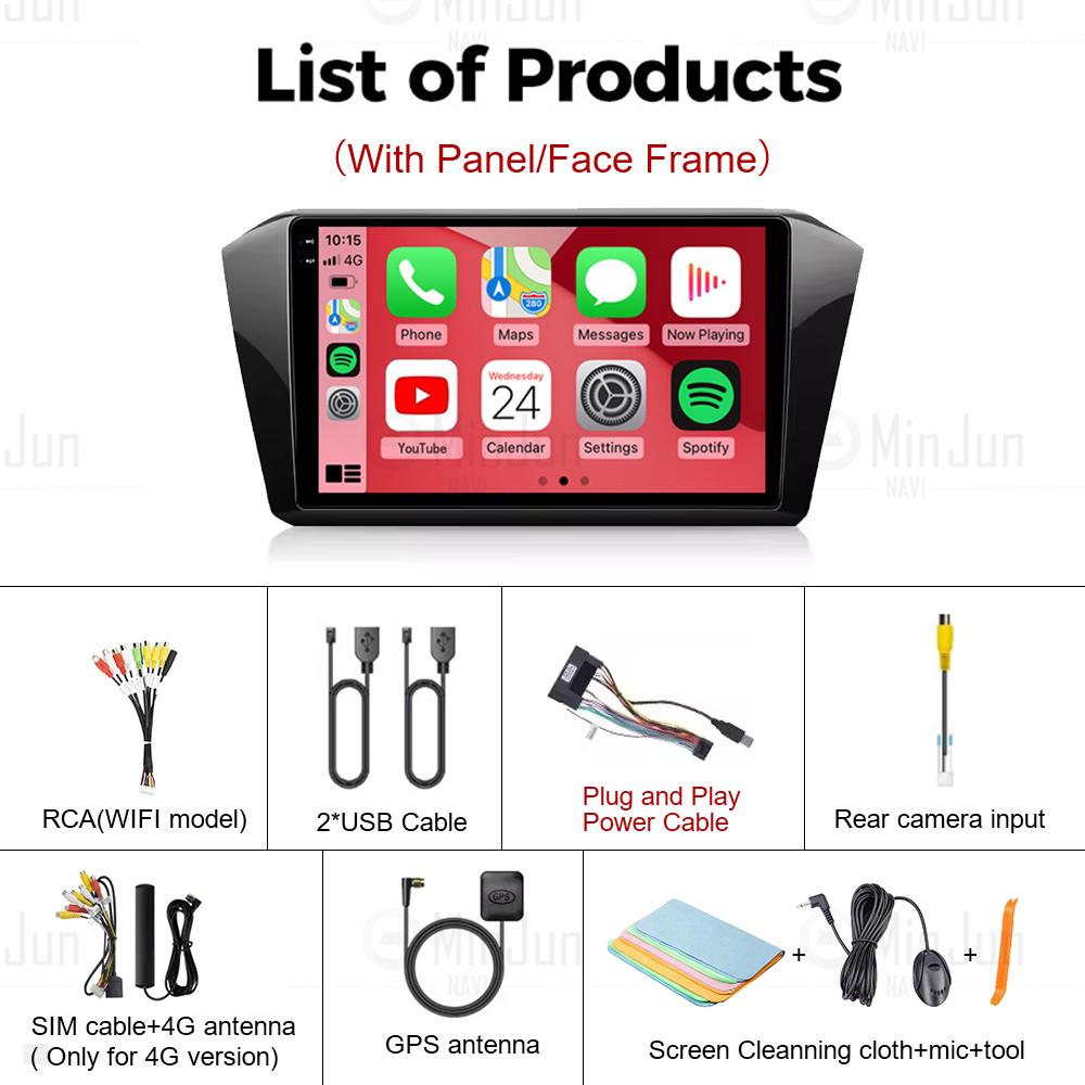 Radio auto Android 14 pentru Volkswagen VW Passat B8 CC GTE 2017-2021 Carplay Android auto Qualcomm stereo player multimedia