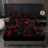 3D Visual Geometric Art Pattern Bed Hat Three-Piece Digital Printing Bedding Bed Hat Three-Piece Set