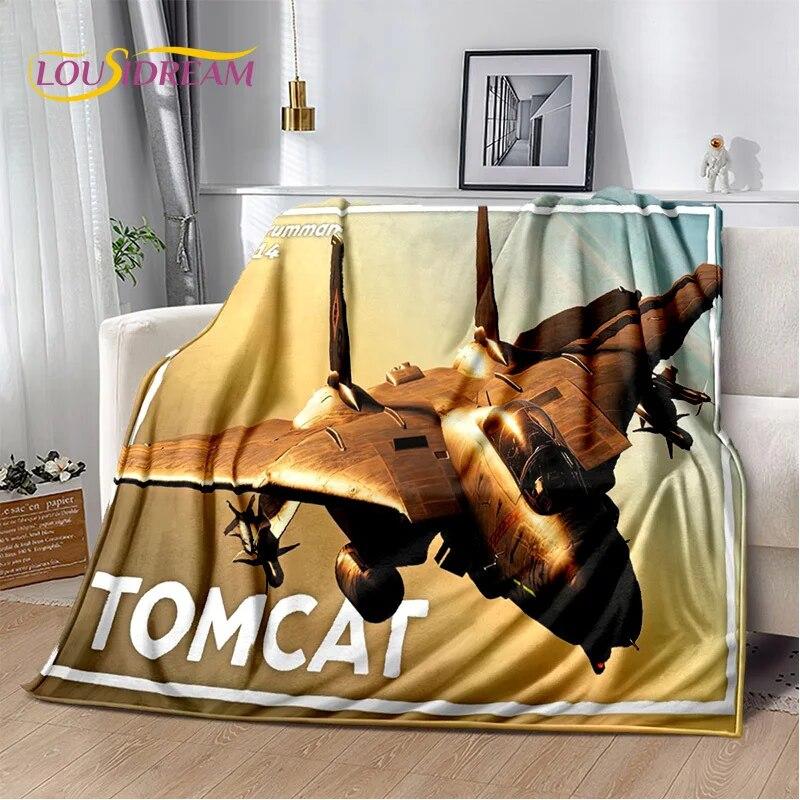 

3D реактивний винищувач ВВС Spitfire Aircraft Ковдра, м яка фланелева ковдра для будинку, спальні, ліжка, дивана для пікніка, офісного дитячого чохла 180x230cm