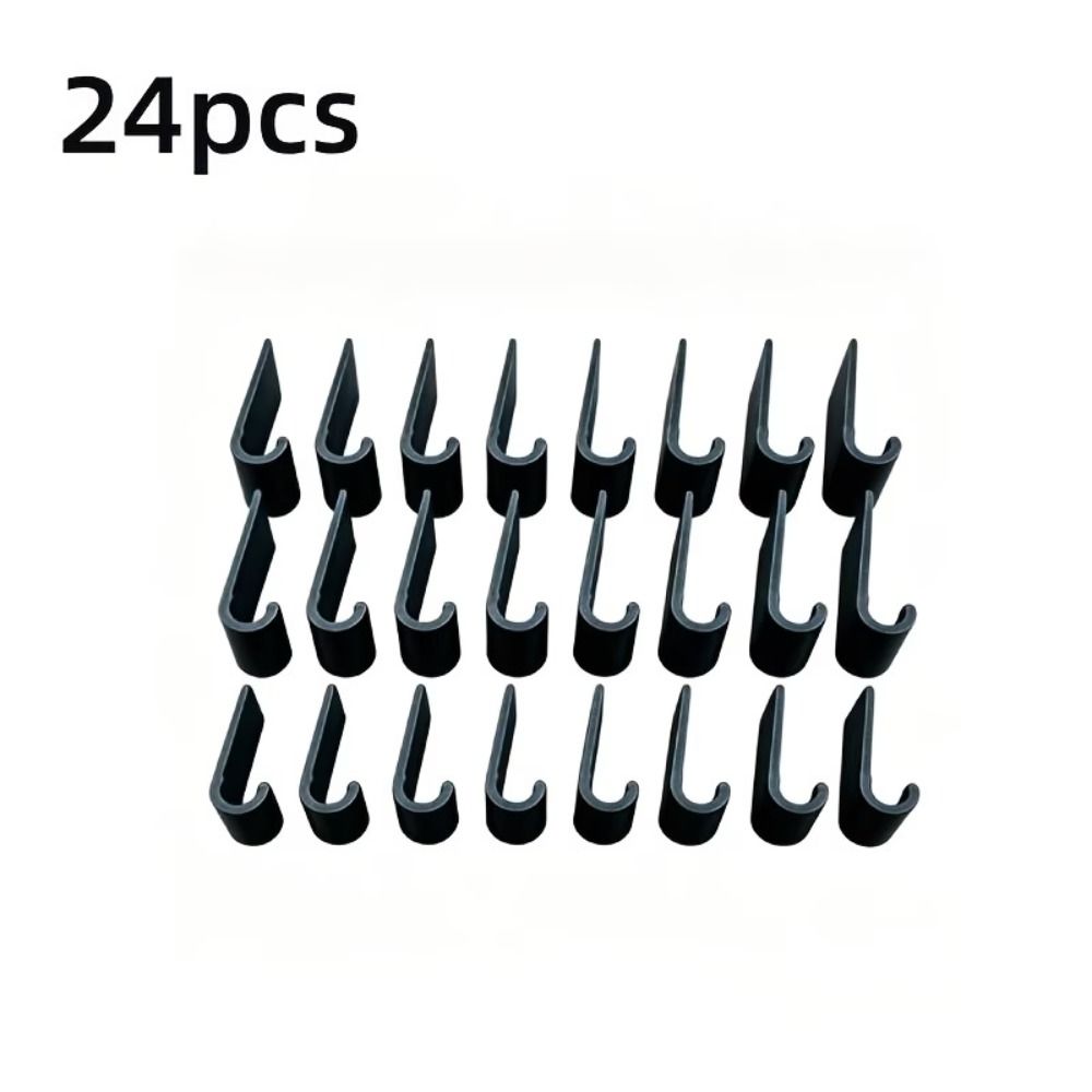24Pcs Hook Shaped Car Dashboard Wire Clips Plastic Car Cable Clip Vehicle Accessories