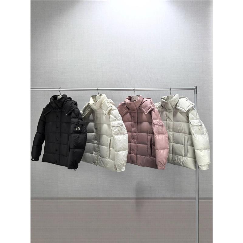 High version Mengjia matte matte maya hooded removable men's and women's warm down jacket