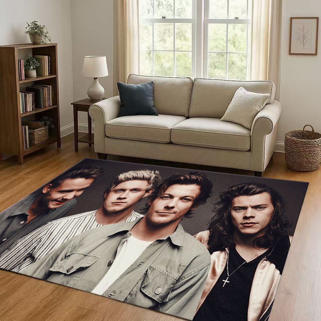 27 Stil Neu One D-Direction Sänger Star Wohnzimmer Rutschfester Bereichsteppich Teppich für Schlafzimmer Spielzimmer Sofa, Leicht zu reinigende Haustürmatte