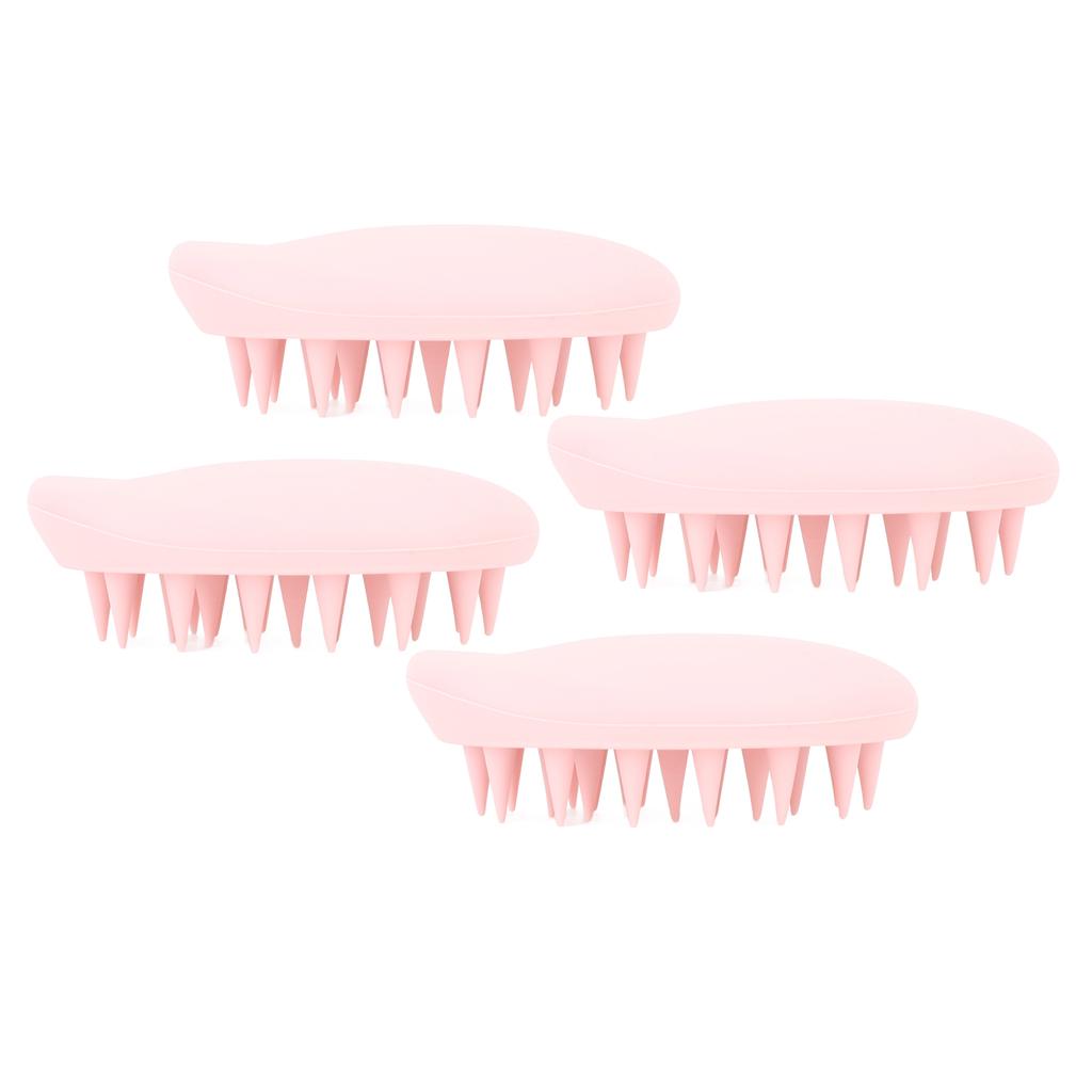 4 szt. Masażer do skóry głowy Szczotka do mycia włosów Miękki silikon Wygodny Ulga w zmęczeniu Skrobak do skóry głowy