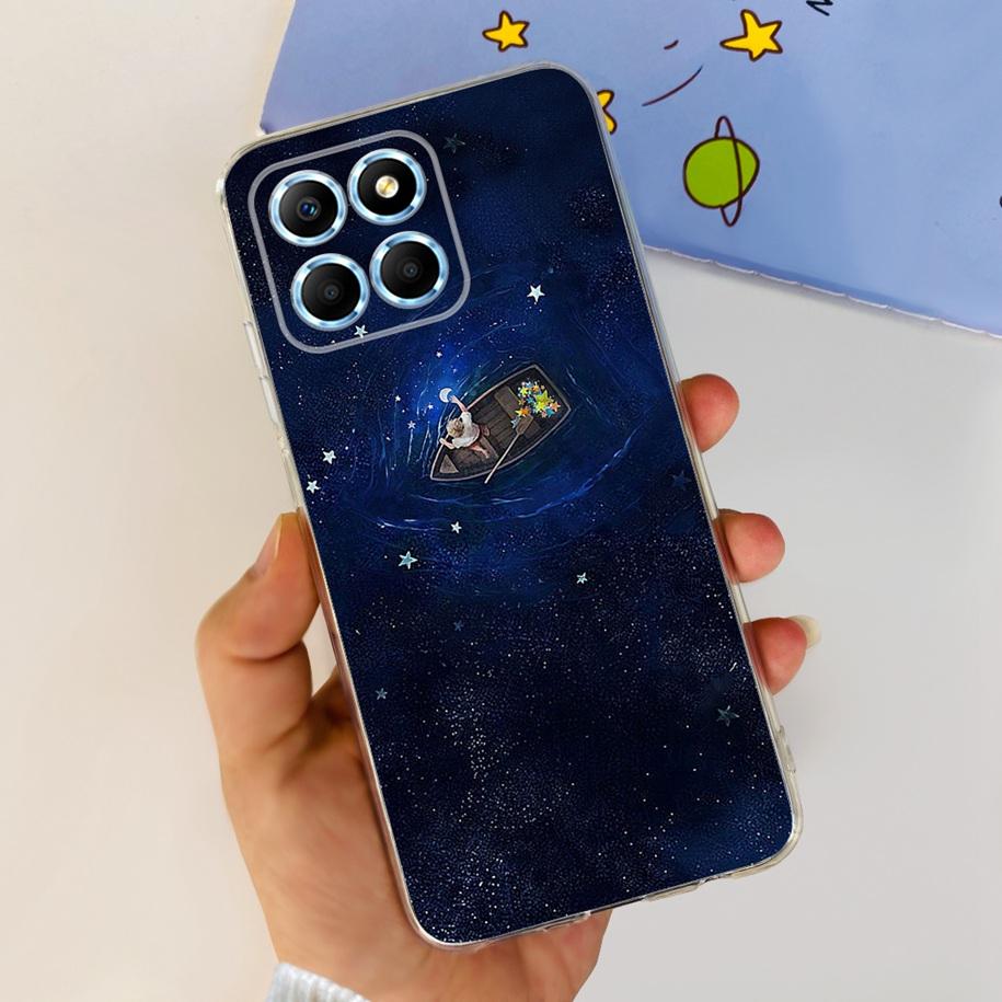 For Honor X6 5G Case VNE-LX1 VNE-LX2 VNE-LX3 Phone Cover Popular Flower Astronaut Soft Funda For Honor X8 TFY-LX1 HonorX8 Bumper