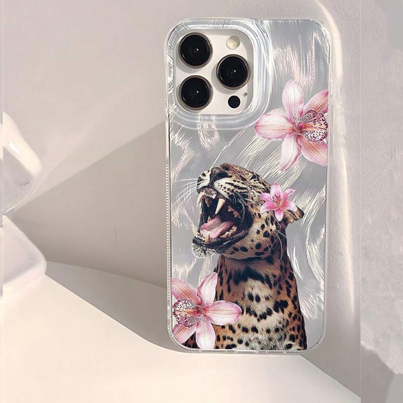 Animal Leopard Print Pattern Phone Case For IPhone 17 Case For IPhone 13 16 15 14 12 17 11 Pro Max Aesthetic Floral Cover Funda iphone 14