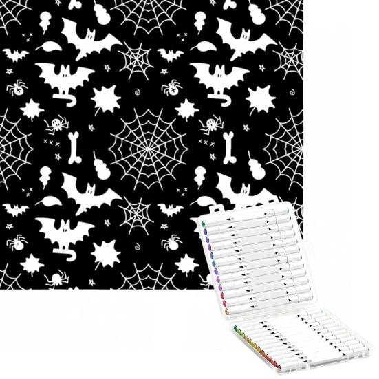 DIY Coloring Blanket Color Your Own Blanket DIY Coloring with 24 Markers Customizable Washable Throw Blanket for Home Decor Party Art Project