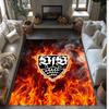 VfB Stuttgart Football Print Crystal Velvet Rug, Comfortable Water Absorbent Non Slip Indoor Floor Carpet