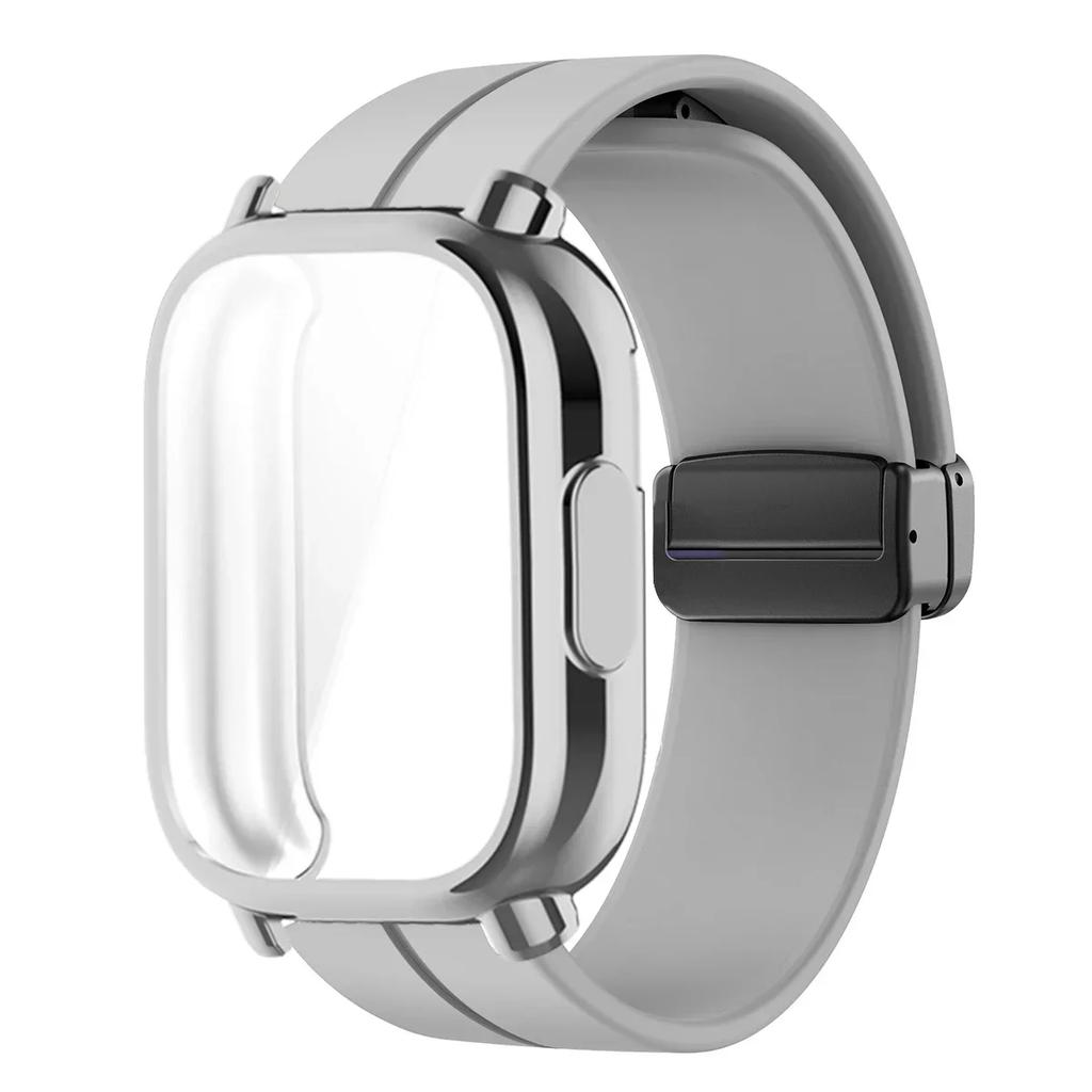 Magnetisches Silikonarmband + Hülle für Xiaomi Redmi Watch 5 Active Lite Smartwatch Armband und Hülle für Redmi Watch 5 Active Lite