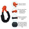 1PC 1/2inch X 22inch Synthetic Tape Rope Road Car Trailer Soft Shackle 38000 Pound Car ATV UTV SUV Recovery Tow Strap