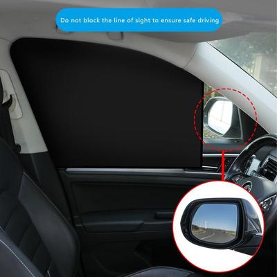Magnetischer Sonnenschutz fürs Auto, Seitenfenster, Sonnenschutz, UV-Schutz, schwarzes Vorhangnetz, vollständige Verdunkelungsfolie, Isolierabdeckungen