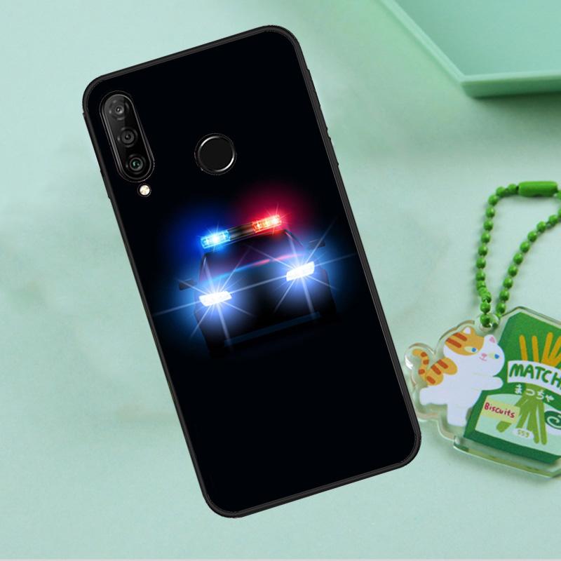 Police Cars Light At Night For Huawei Nova 12i 12s 7i 8i 11i 9 10 SE Y90 Y60 Y70 Y72 Y61 Y91 P30 P40 Lite P60 Pro Case