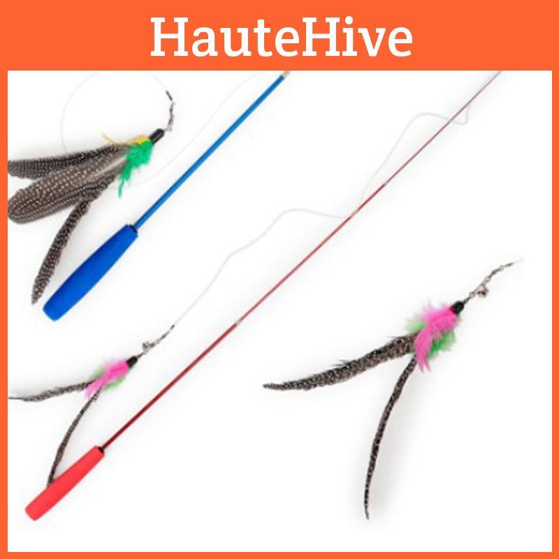 DIY Hausgemachte Katzenangel Ersatzkopf Perlenfeder Katzenangel Ersatzkopf Lustiges Interaktives Haustierspielzeug