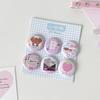 6Pcs Cute Kawaii Cartoon Button Badges Assorted Pastel Designs Smooth Surface For Backpack Decoration Diy Crafts Gifts For Teen