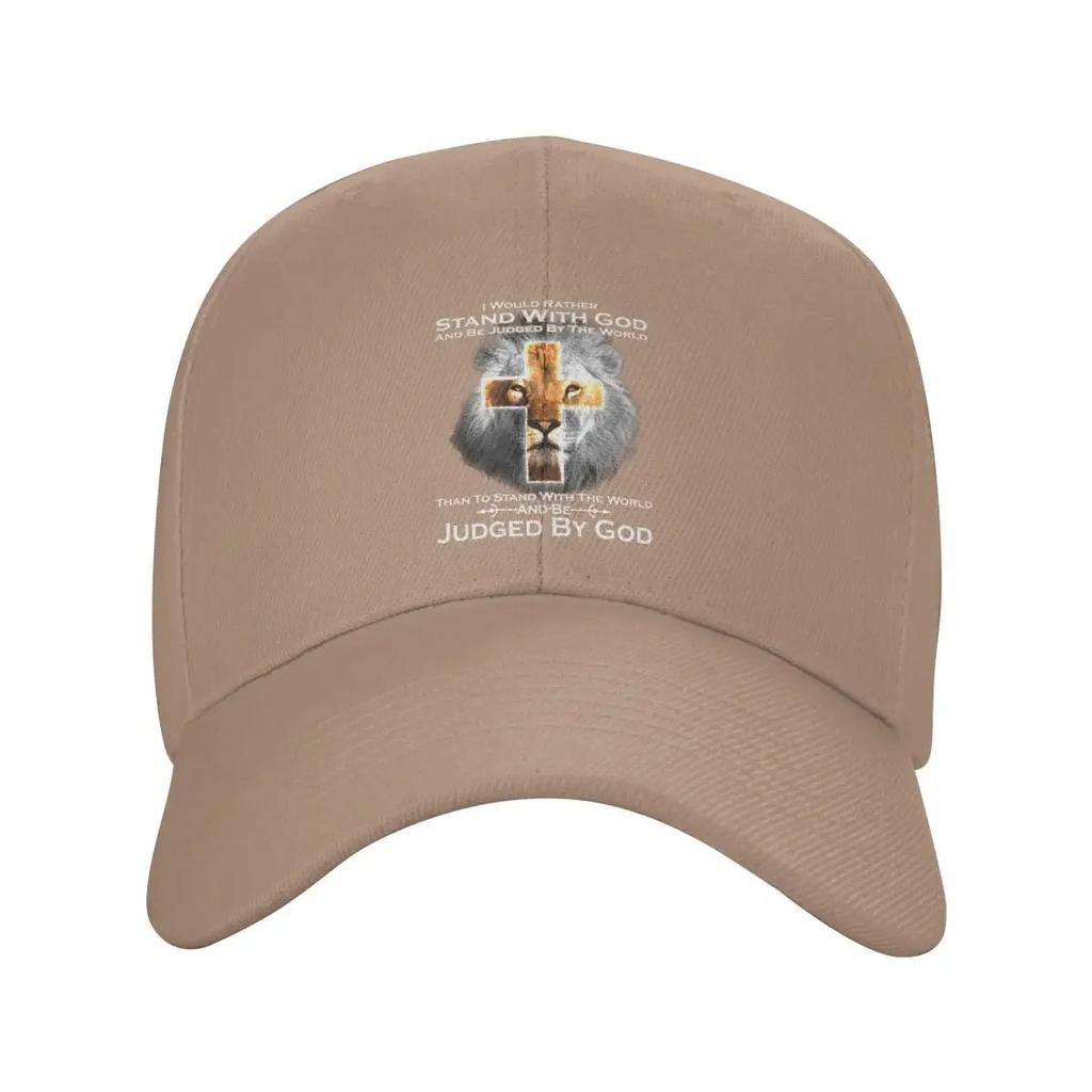 New Custom Punk I Rather Stand With God And Be Judge By The World Baseball Cap Women Unisex Breathable Dad Hat Sports Snapback Hats