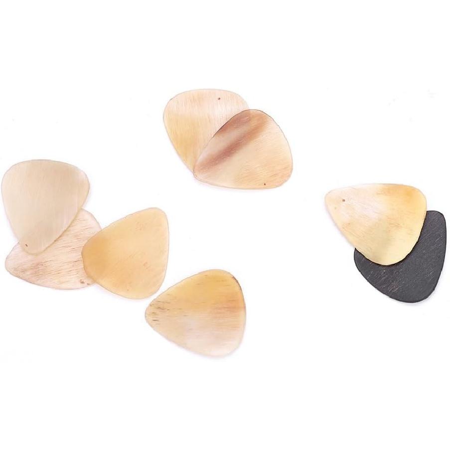 Dilwe 8 шт. Медиаторы для гитары, Ручная работа, Медиаторы в форме сердца из рога буйвола для акустической, электрогитары, укулеле, мандолины, банджо