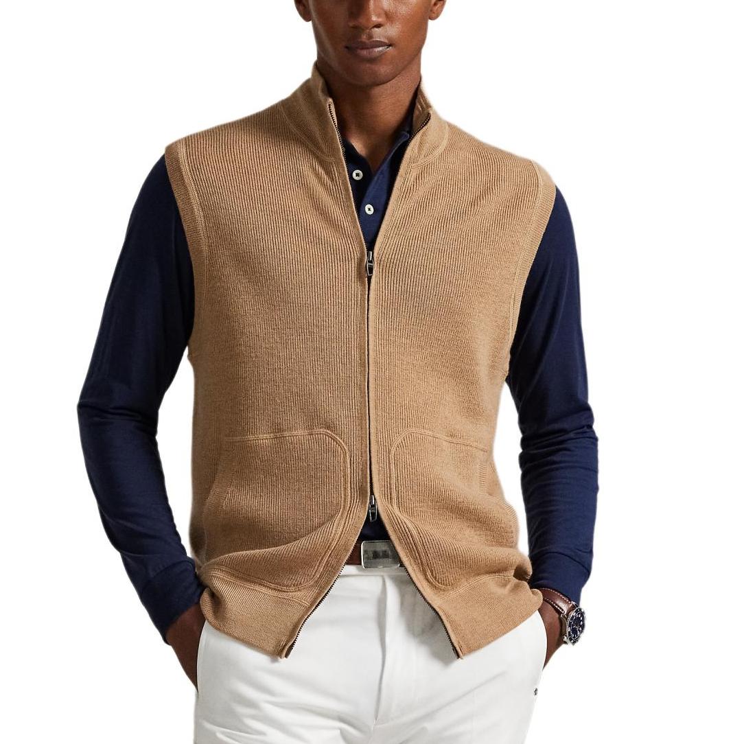 

Polo Ralph Lauren Ribbed Knit Half-Zip Sleeveless Vest Men vests MNPGSWE1CM20038-200 XS
