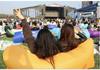 Aufblasbares Sofa für Musikfestivals, Camping & Picknicks - Doppeltes tragbares Luft-Liegesofa