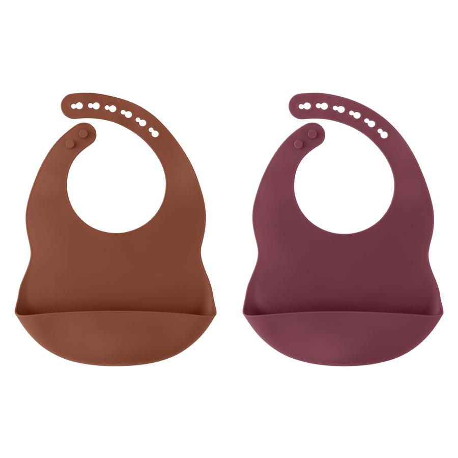 

2 шт. водонепроницаемые детские нагрудники детские вещи без BPA однотонные детские нагрудники для девочек и мальчиков регулируемые мягкие силиконовые нагрудники для кормления детские вещи