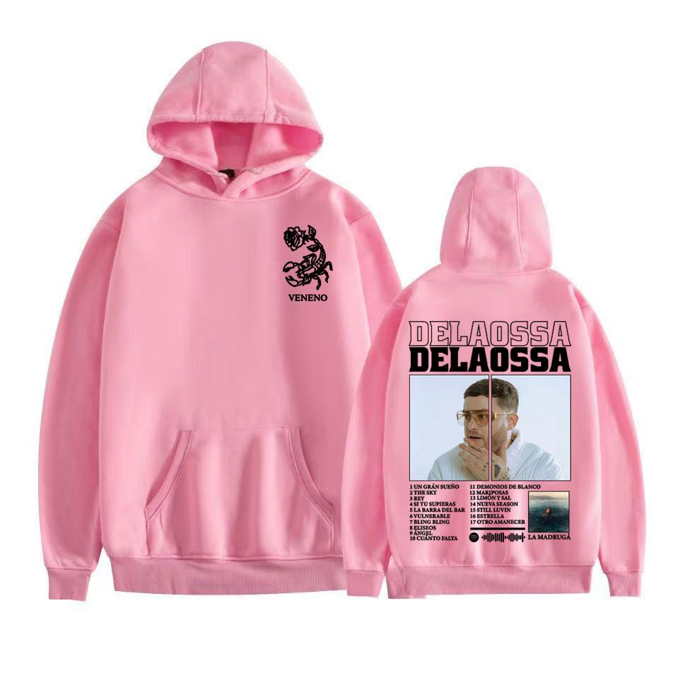 Rapper Delaossa Album Tour 2025 Merch Hoodies Men's Women Harajuku Hip Hop Pop Music Sweatshirts Casual Comfort Oversized Hoodie