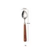 Walnut Stainless Steel Kitchen Sets, Steak Knife, Fork, Spoon, High-End Practical Restaurant Sets, 5Pcs, 304