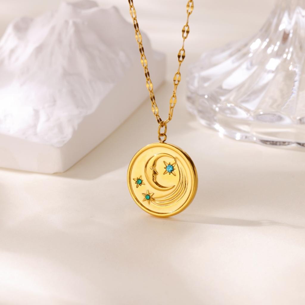 Stainless Steel Geometric Necklace For Women Fashion Sun Sunflower Pendant Clavicle Chain Aesthetic Jewelry Accessories Femme