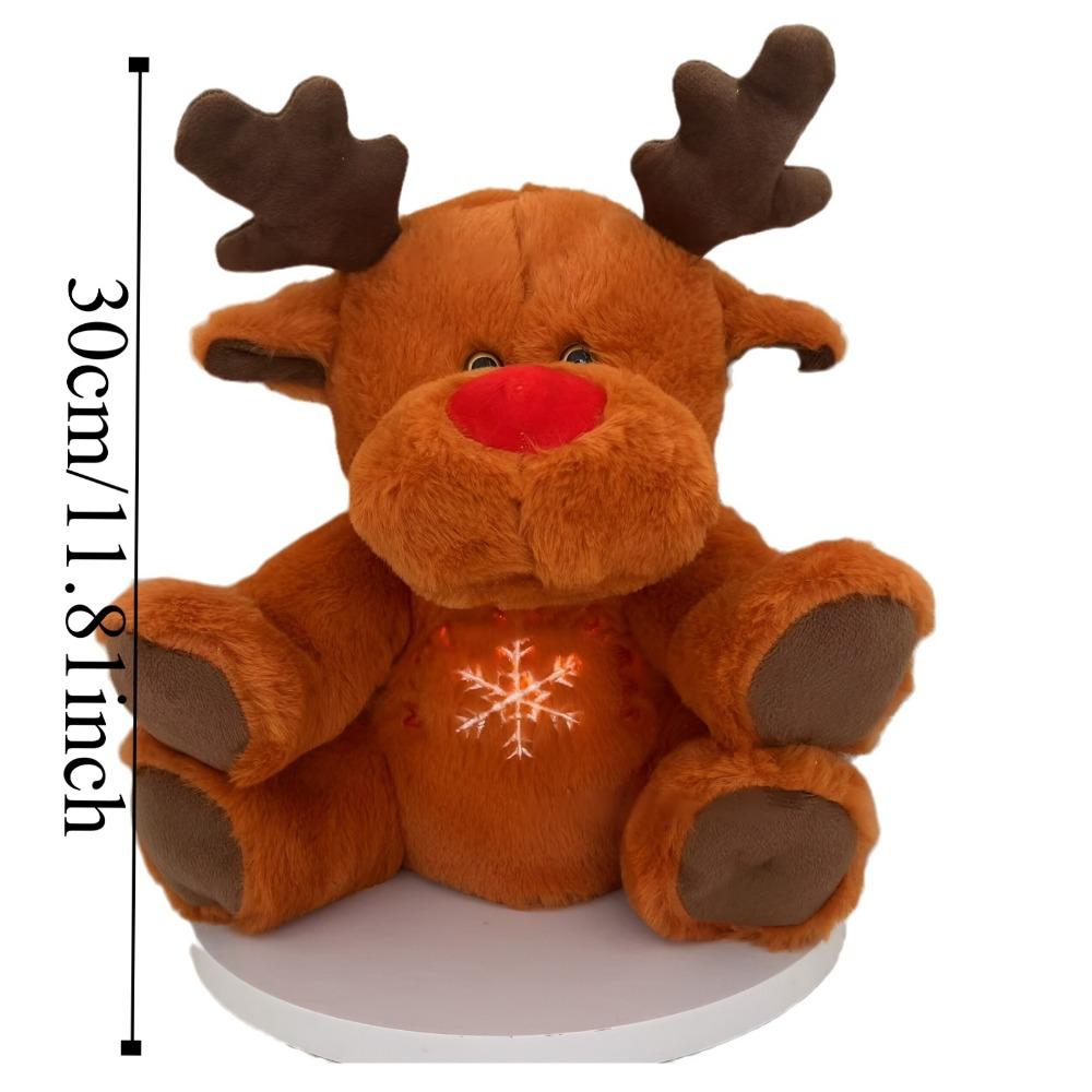 Simulation Soothing Plush Toy Animal Sound Sleeping Doll Baby Breath David's Deer Toy  Kids Toy