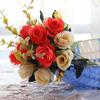 6 Forks 12 Heads Simulated Roses Bright Colors Realistic Appearance Artificial Flowers Photo Props Home Decor