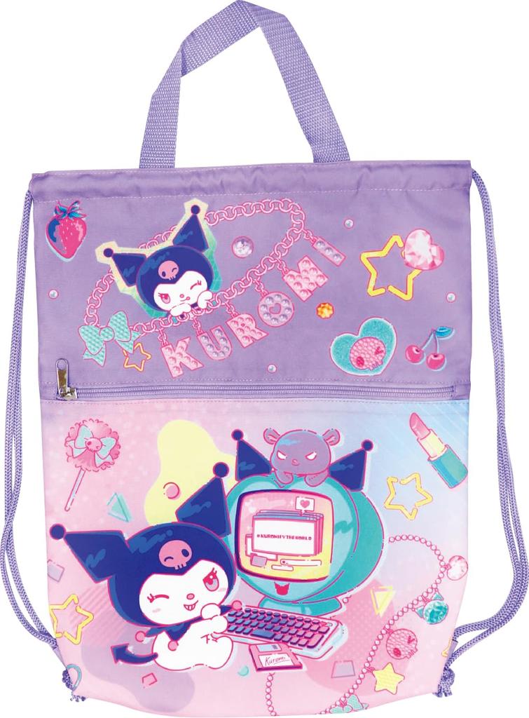 Planning Sanrio Drawstring Knapsack Kuromi Decoration H39 x W32 x D6cm SBN548 J's
