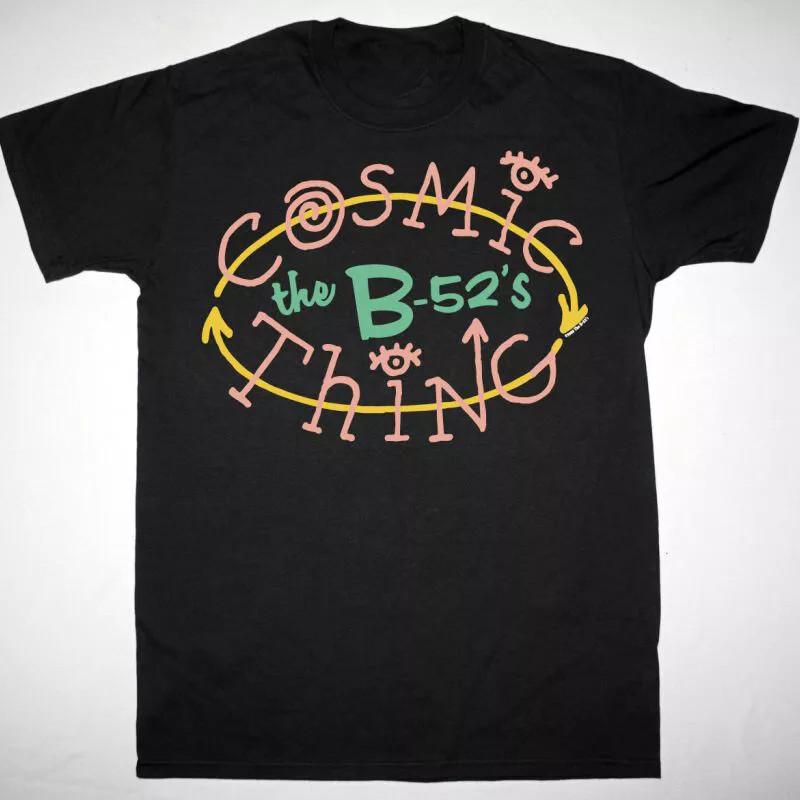 Vtg The B-52’s Band COSMIC THING Cotton Black T Shirt Unisex All Size MM740.webp Unisex T-Shirt L