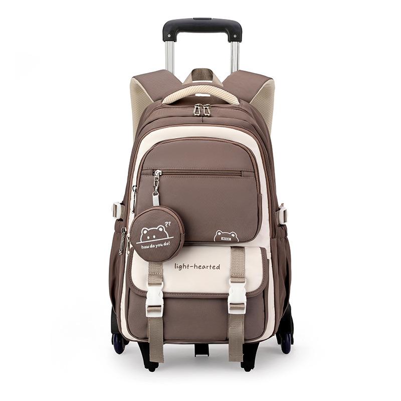 Детский школьный рюкзак-тележка на колесах, студенческий рюкзак, сумка для книг, школьная сумка на колесиках для девочек, детский рюкзак на колесах