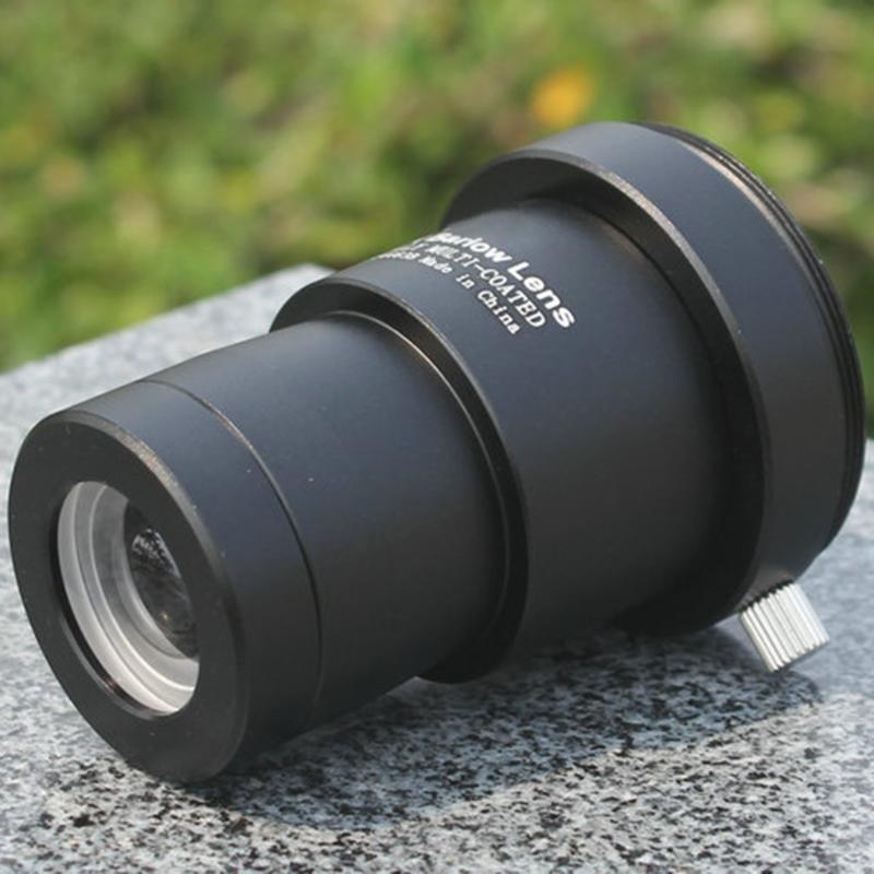 5Xs Barlow Lens 1.25" Metal Fully Coated Focal Length Extender for Astronomical Telescopes with Camera Thread Accessories