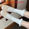 Spring Summer Ballet Style Hollow Out Tied Ribbon Stacking Socks For Girls And Teens