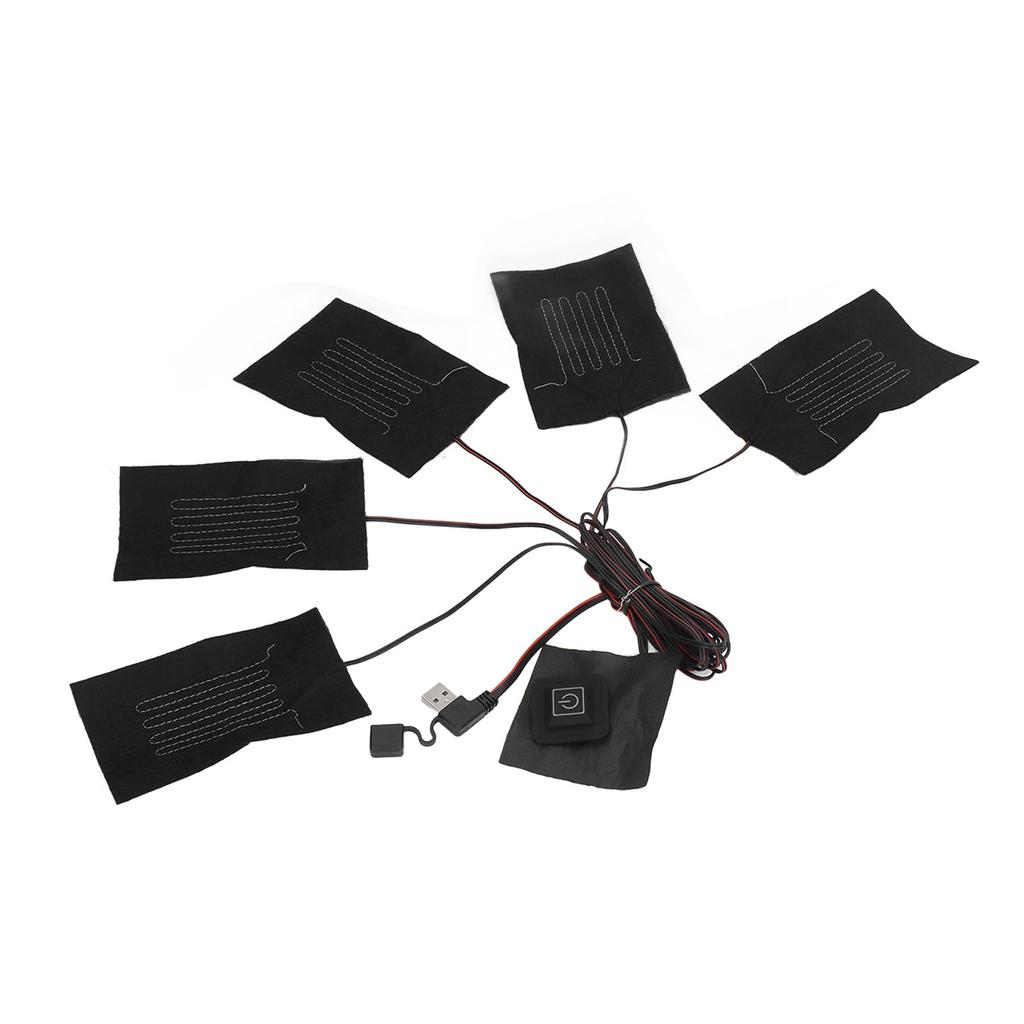 5 in 1 Elektrische Weste Stoff Heizkissen 3 Gänge Temperatur einstellbar USB Heizkissen Wasserdichtes Verbundfaser Heizkissen