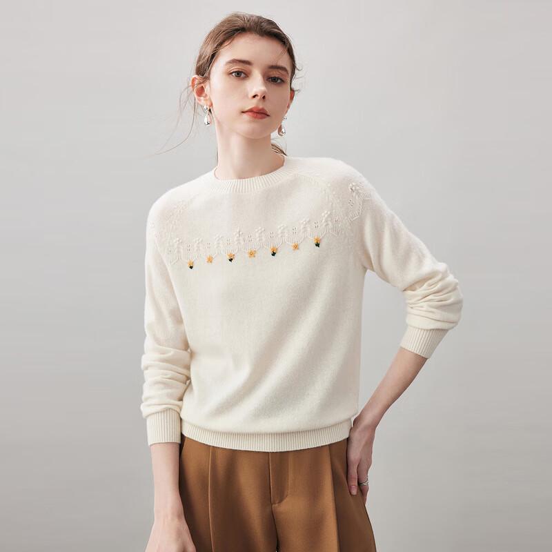 Komeng Boca Women's Embroidered Cashmere Sweater