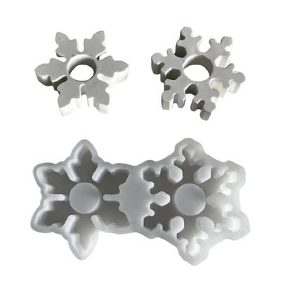 Schneeflocken Silikon Kerzenständerformen für Epoxidharz Heimdekoration Silikone Kerzenhalterformen für Teelichthalter