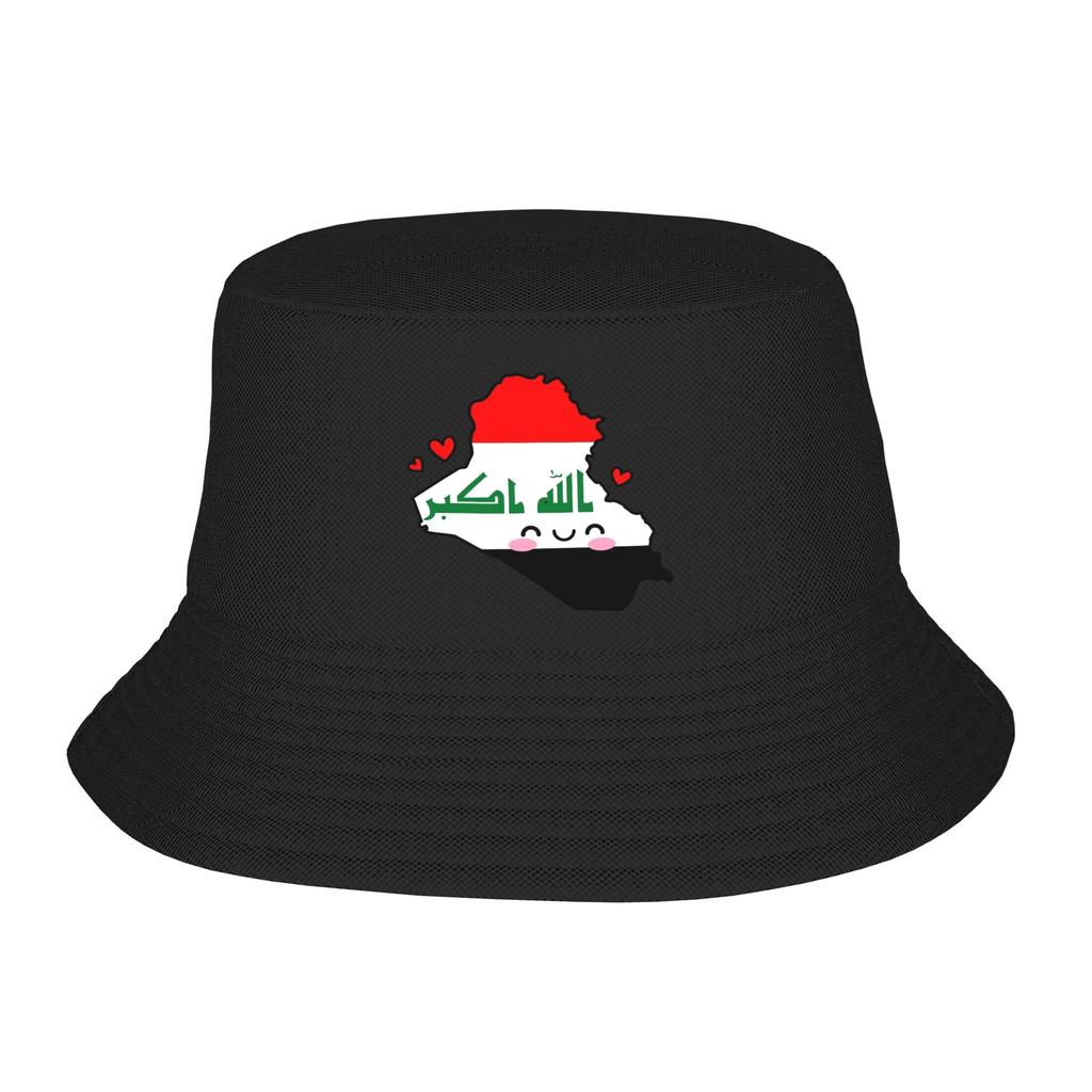 Iraq Flag Bucket Hats for Unisex Summer Vocation Sun Hats for Vacation Caps