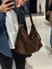 2024 Women's Large Capacity Suede Tote: Autumn/Winter Casual Shoulder & Crossbody Bag