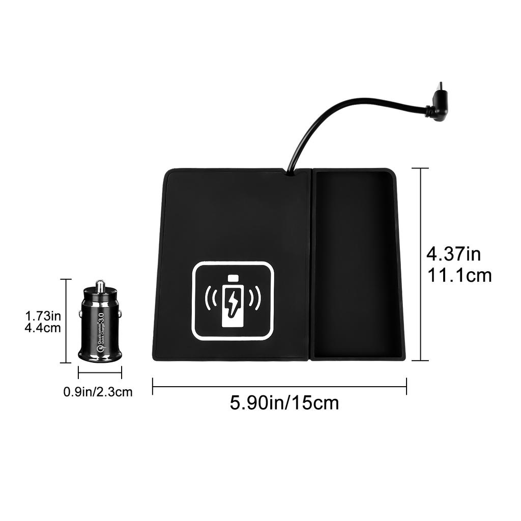 For Subaru XV Impreza 2018-2023 Car Wireless Charger Pad Fast Charging Center Console Organizer Interior Modification Accessorie
