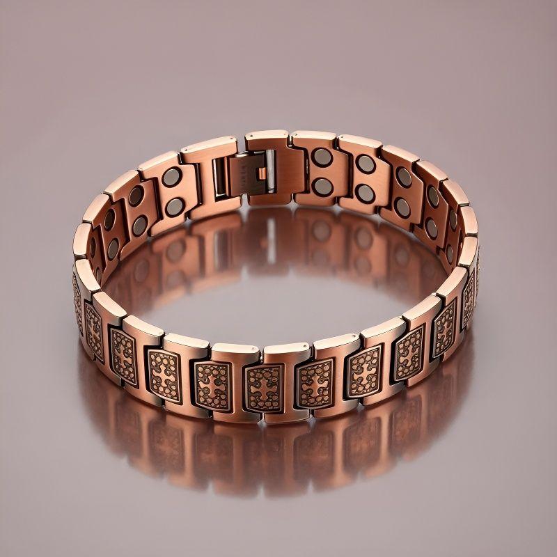 A magnetic red copper bracelet, elegant and fashionable jewelry, simple and stylish bracelet accessory