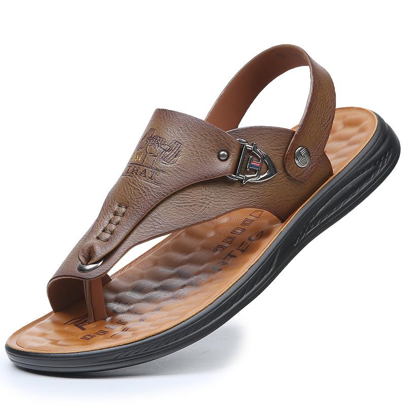 

Шлепанцы мужские тапочки высококачественные нескользящие и непахнущие сандалии мужская летняя одежда повседневная корейская версия модной пляжной обуви 43