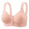 Mature Women Bra Front Closure Fixed Cup Wireless Push Up Anti Sagging Back Support Bra Mom Comfortable Full Coverage Everyday Underwear