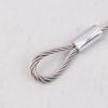 3 Pcs Safe 20Cm Safety Security Cable Wire Stainless Steel Sliver Stage Lights Rope Double Loop Daily
